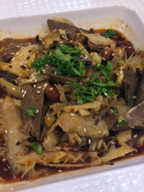 Beef and Ox Tripe in Chilli Sauce at Chilli Cool